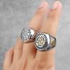 Nordic Mythology Viking Odin Stainless Steel Mens Rings Punk Hip Hop for Male Boyfriend Biker Jewelry Creativity Gift