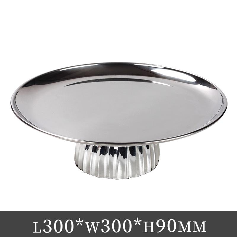 Modern Geometric High-Footed Fruit Bowl for Home or Office серебряный