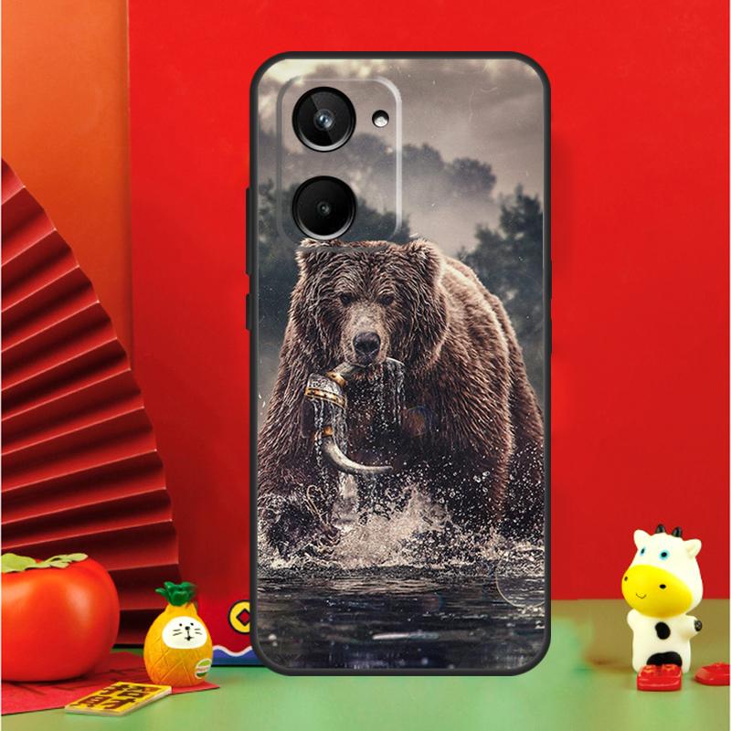 Grizzly Bear For Realme C35 C53 C55 C67 GT Neo 6 GT5 9 10 11 12 Pro Plus C25S C21Y C30 C31 C33 C51 Case
