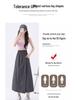 Yamamoto Women's Slit High-Waisted Midi Skirt-Pants, Summer 2026 - Ice Silk, Slimming Casual Wide-Legs.