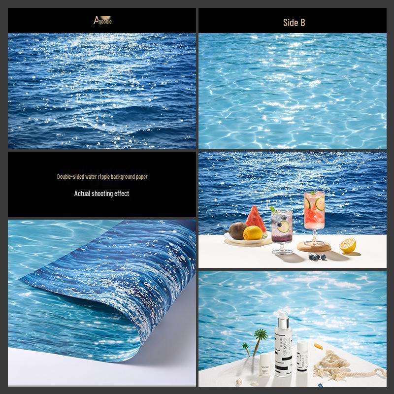 3D Double-Sided Tree Shadow Background Paper for Photography: Minimalist Prop for Cosmetics, Food, and Jewelry Still Life