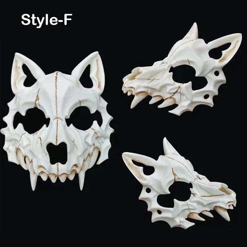 Halloween Dragon God Long Teeth Demon Cosplay Mask Eco-friendly Animal Theme Party Animal Skull Mask Halloween Props Accessor