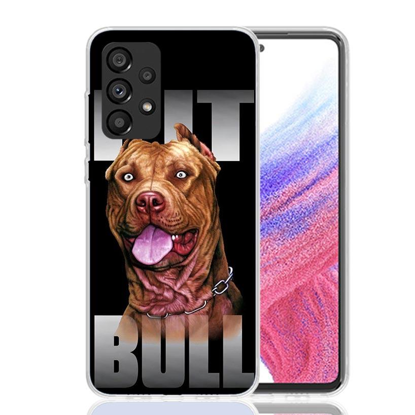 Pit Bull Pet Dog Pitbull Phone Case For Samsung Galaxy A52 A32 A22 A12 A02S A50S A30S A51 A31 AA71 Note 20 Ultra 10 S10 Plus Gal