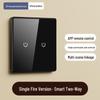3-Gang Smart Glass Panel Switch, Bluetooth Mesh, Black, Mijia App Compatible