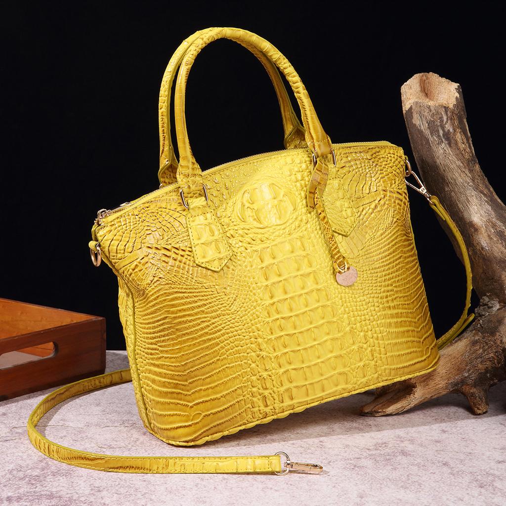 Portable Crossbody Retro Women's Bag Multicolor Crocodile Brahman