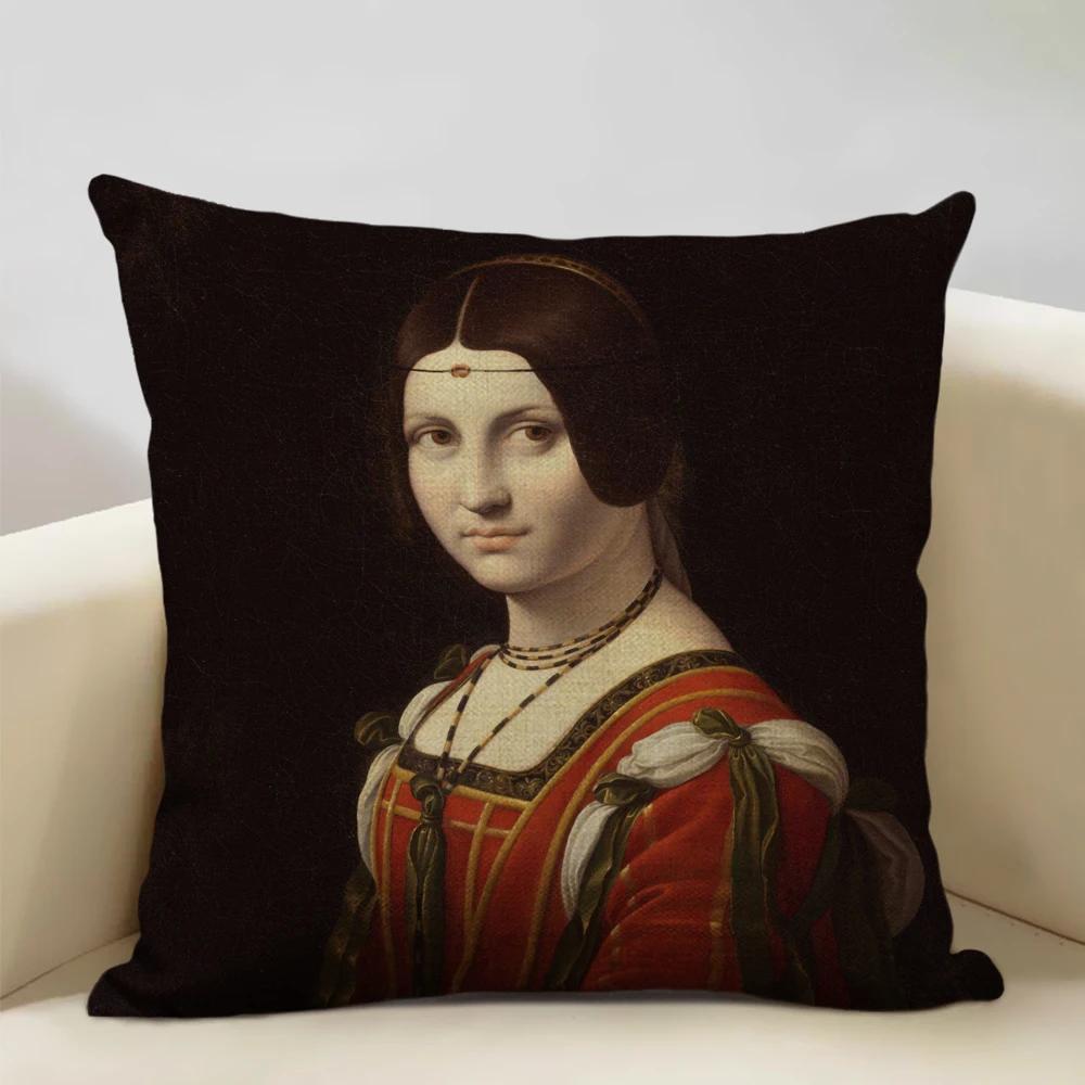 Four Seasons General World Famous Paintings Decorative Throw Pillow Case 45x45cm Cushion Cover for Living Room Sofa