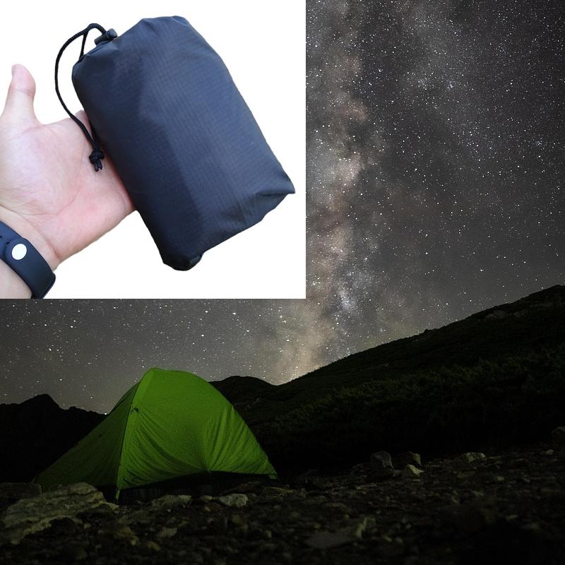 Tent Footprint Pocket Picnic Mat With Windproof Stakes Camping Portable Folding Waterproof Tent Ground Sheet Travel Beach Mat