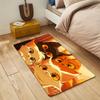 Flannel Thickness 0.47inch Foot-1pc Cartoon Character Fatigue Door Mat, Oil Painting Kitten Print Absorbent Anti-slip Mat Area C