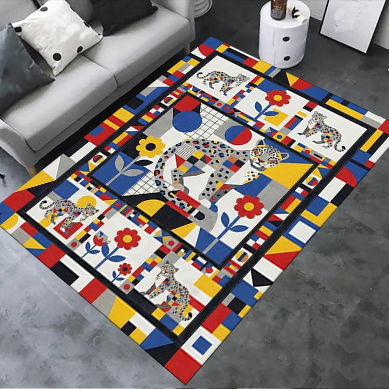 2025 New Snow Leopard Animal Carpet Rug for Living Room Bedroom Home Sofa Decoration,Kids play Non-slip Floor Mat103