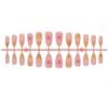 24-Piece Five-Petal Flower 3D Pearl Almond-Shaped Wearable Nails