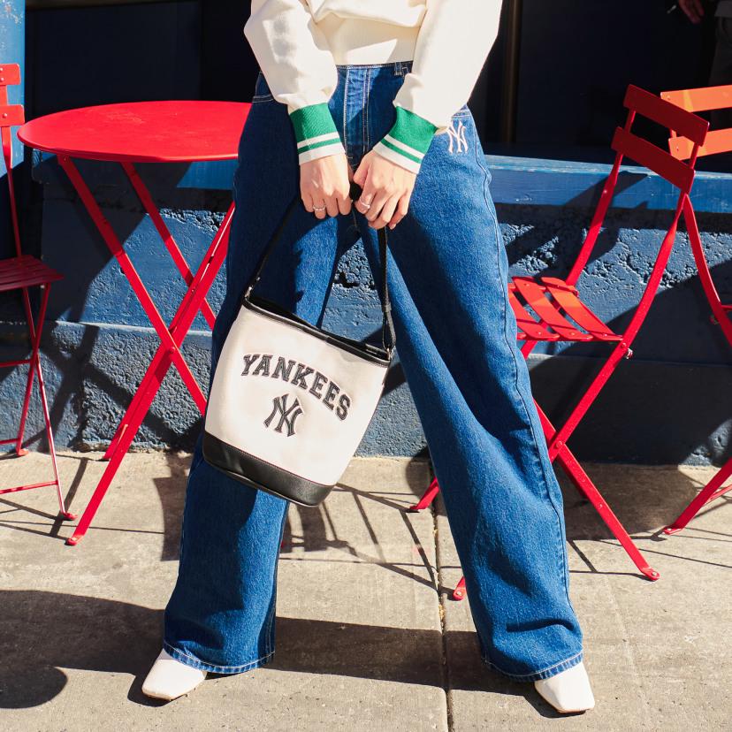 New MLB New York Yankees Jeans Women's Blue 3FDPB0134-50INS