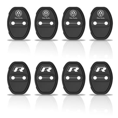 fgg72/4Pcs Car Door Lock Cover Protective Case Sticker Badge Cover for VW R Polo Passat B5 B6 B7 Tiguan Golf 4 5 6 7 Bora