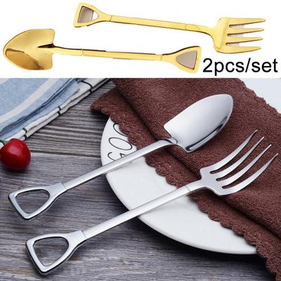 Stainless Steel Reusable Travel Cutlery Set Fork Spoon For BBQ Picnic Work