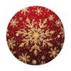 Snowman Christmas Table Placemat Tree Bow Heat Insulation Flower Linen Table Mat Anti-slip Anti-scald Round Dining Mat