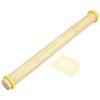 KAI Corporation Scraper Embossed White Rolling Pin Set with Ring DL6288 In DL6311 (Made Japan)