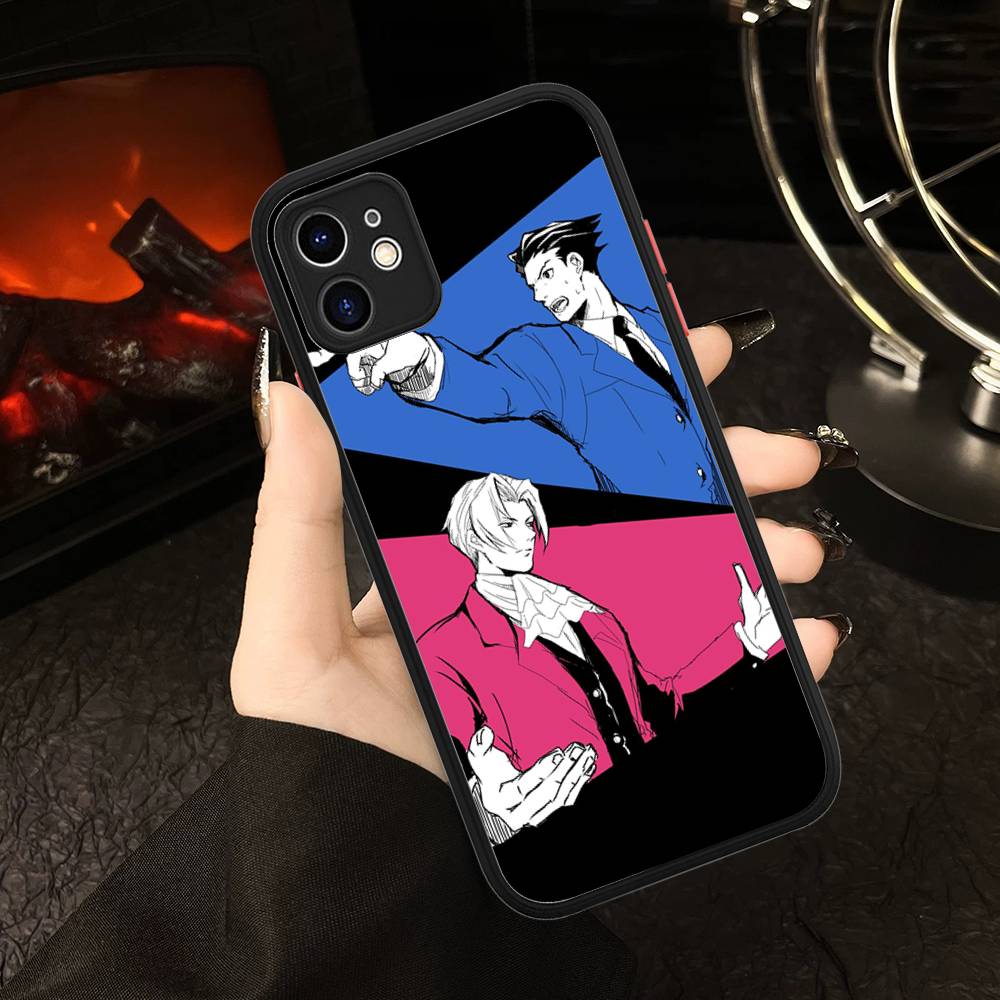Classic Game Ace Attorney Phone Case For IPhone 16e 16 15 14 13 12 11 Pro Max X XS Max Plus Matte Clear