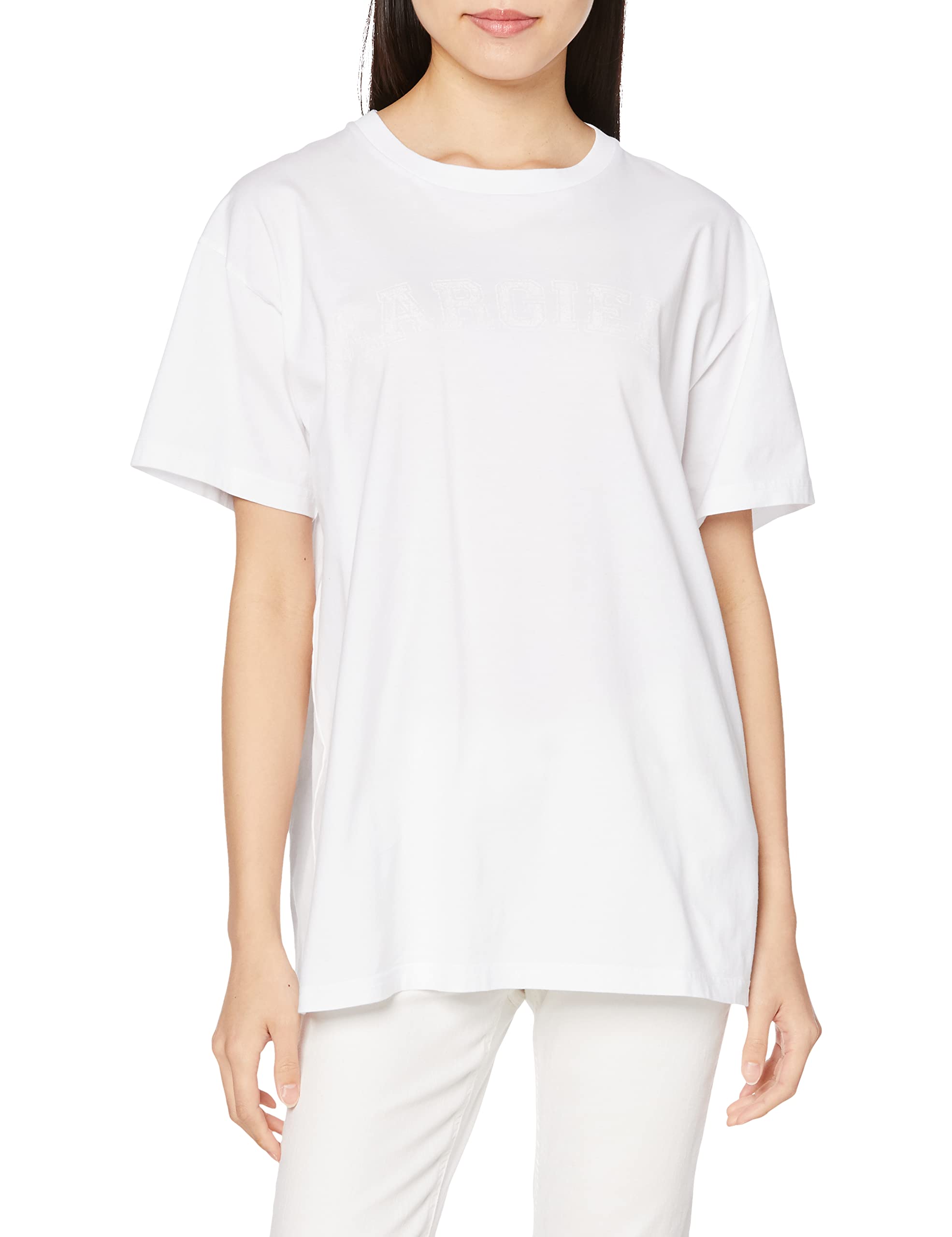 

Maison Margiela Logo Size Optic White Women s T-Shirt, 100, [Used]