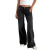 Straight Leg Mid Waisted Jeans For Women Casual  Hem Jeans Casual Pants