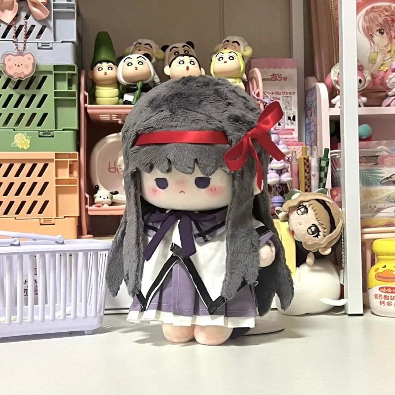Stuffed 20cm Anime Puella Magi Madoka Magica Akemi Homura Plush Dress Up Cotton Doll Children Adults Cute Toy Fans Collectibles