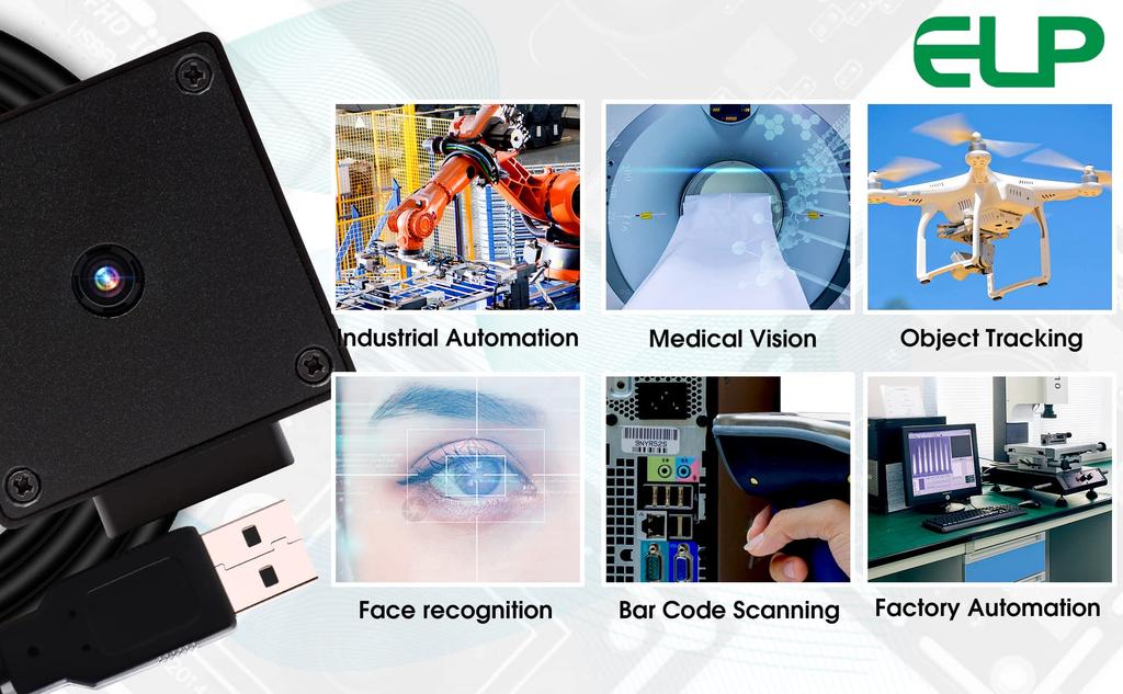 Autocastle ELP 16MP 4K USB Camera Mini Autofocus 68-Degree Industrial