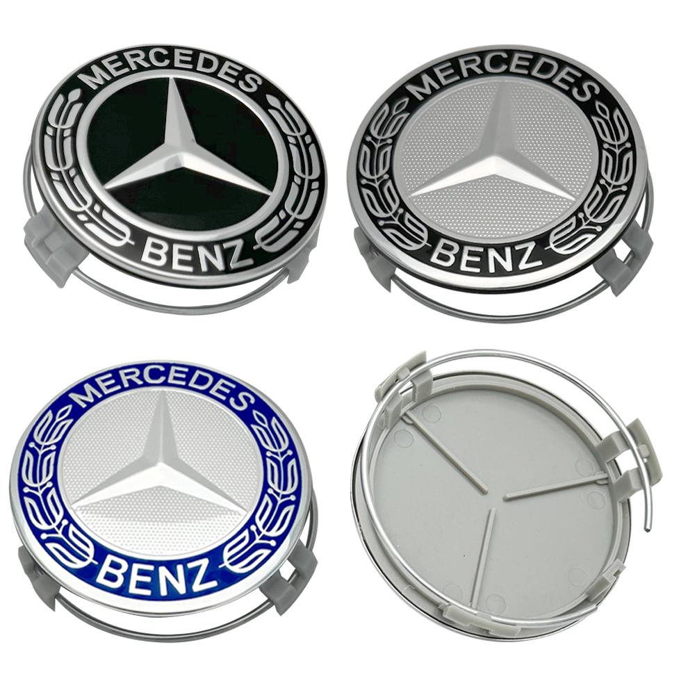 75MM 4pcs Car Wheel Center Covers Hub Caps For Mercedes Benz W203 W204 W210 W168 AMG CLA GLB GLC Interior Mouldings DQLGG-BENC WD1