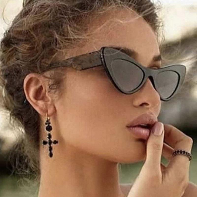New Fashion Vintage Cat Eye Sunglasses Women Luxury Brand Designer For Female Punk Sun Glasses Trending Sexy Ladies Shades UV400