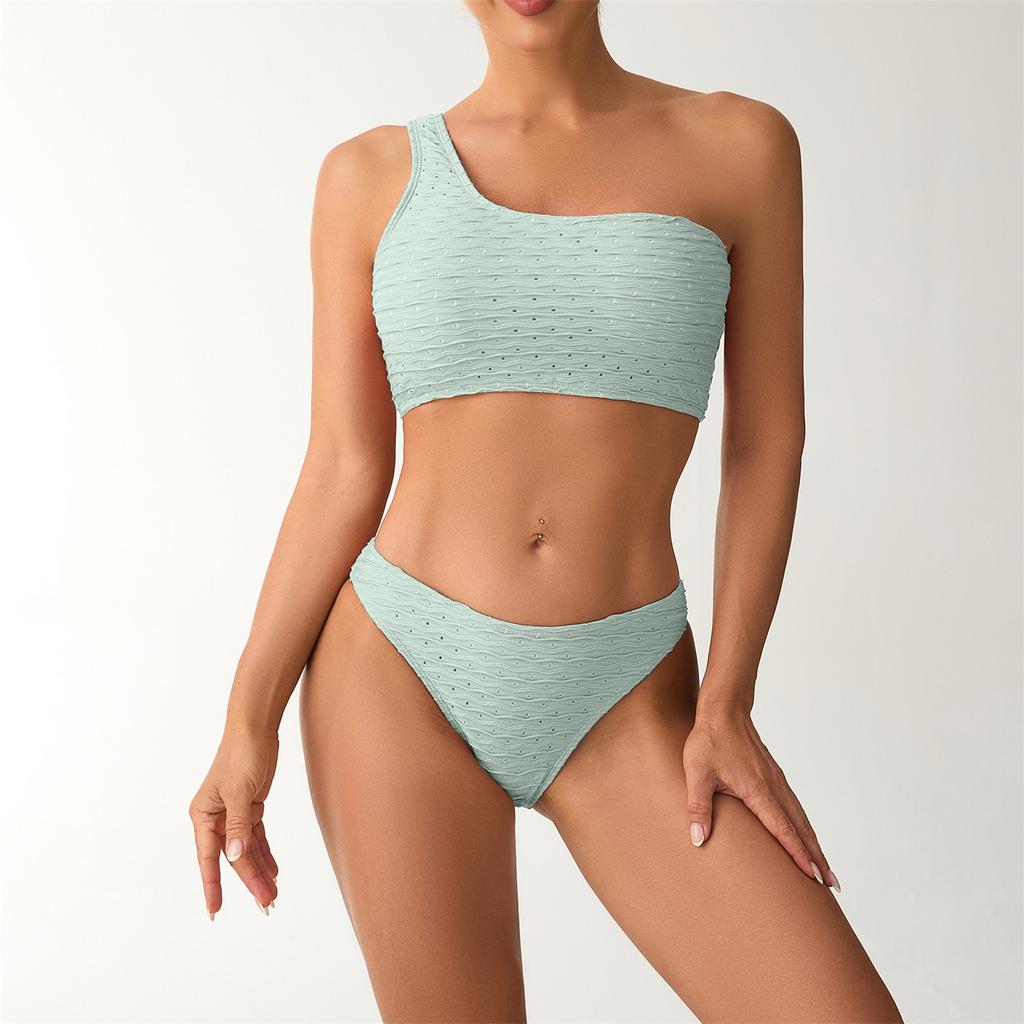 Women's One-shoulder Bikini Two-piece Swimsuit For The Beach