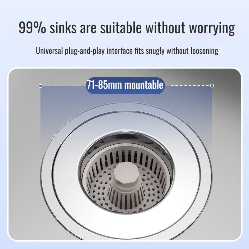Kitchen Sink Strainer Pop-Up Leak Plug Push Down Wash Basin Sink Drainer Bug and Odor Resistant Universal Fittings