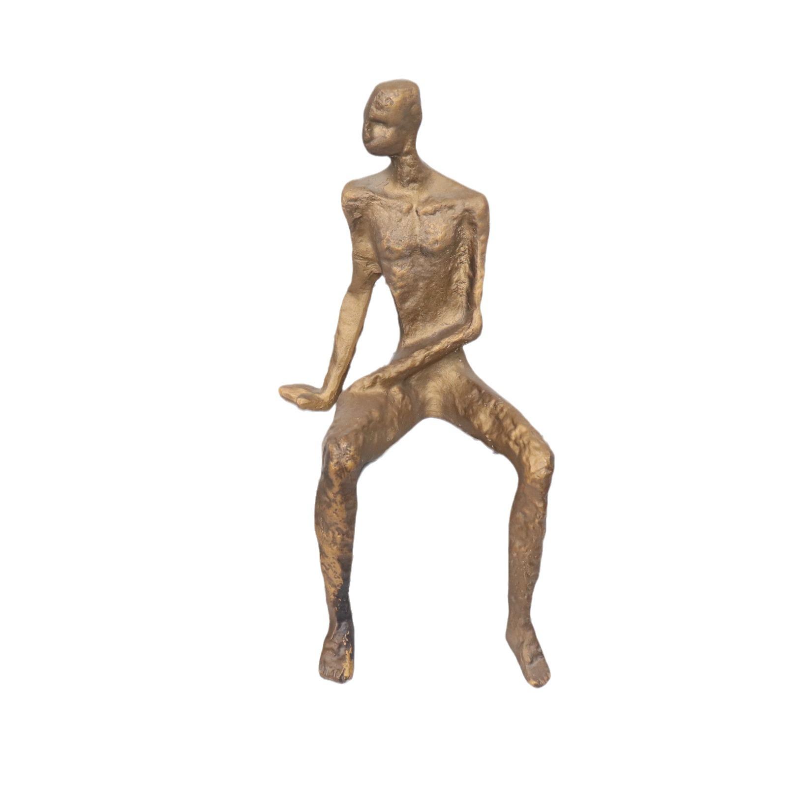 

European Cast Iron Thinker Figure for Home and Club Decor 120*120*250 жёлтый/бронзовый