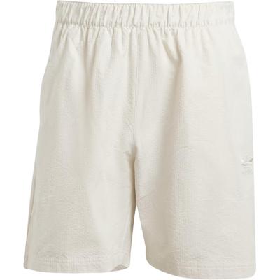 Solid Color Three-Quarter Side Pocket Relaxed Waistband Casual Shorts Men Shorts White JD2461