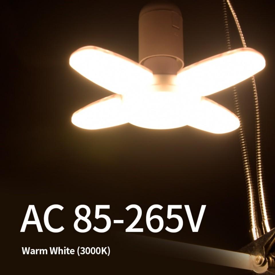 E27 LED Bulb Fan Blade Timing Lamp AC85-265V/220V Foldable Light Bulbs For Home Ceiling Light With Remote Controller White/Warm