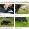 Easy Installation Leaves Collector Bag Equipped with Bottom Zippers for Quick Emptying Drawstring Closures for Riding Mowers
