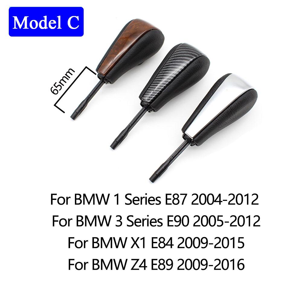 3 Colori Auto Auto Nero Fibra di Carbonio Pomello Leva Cambio Ricambio Per BMW 1 3 5 7 X3 X5 Z3 Z4 E81 E82 E85 E90 E91