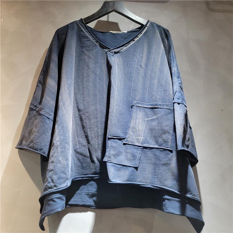 Retro Used Handgeriebener Pullover mit Applikation und Umschlagsaum - Locker, Vielseitiges Oberteil