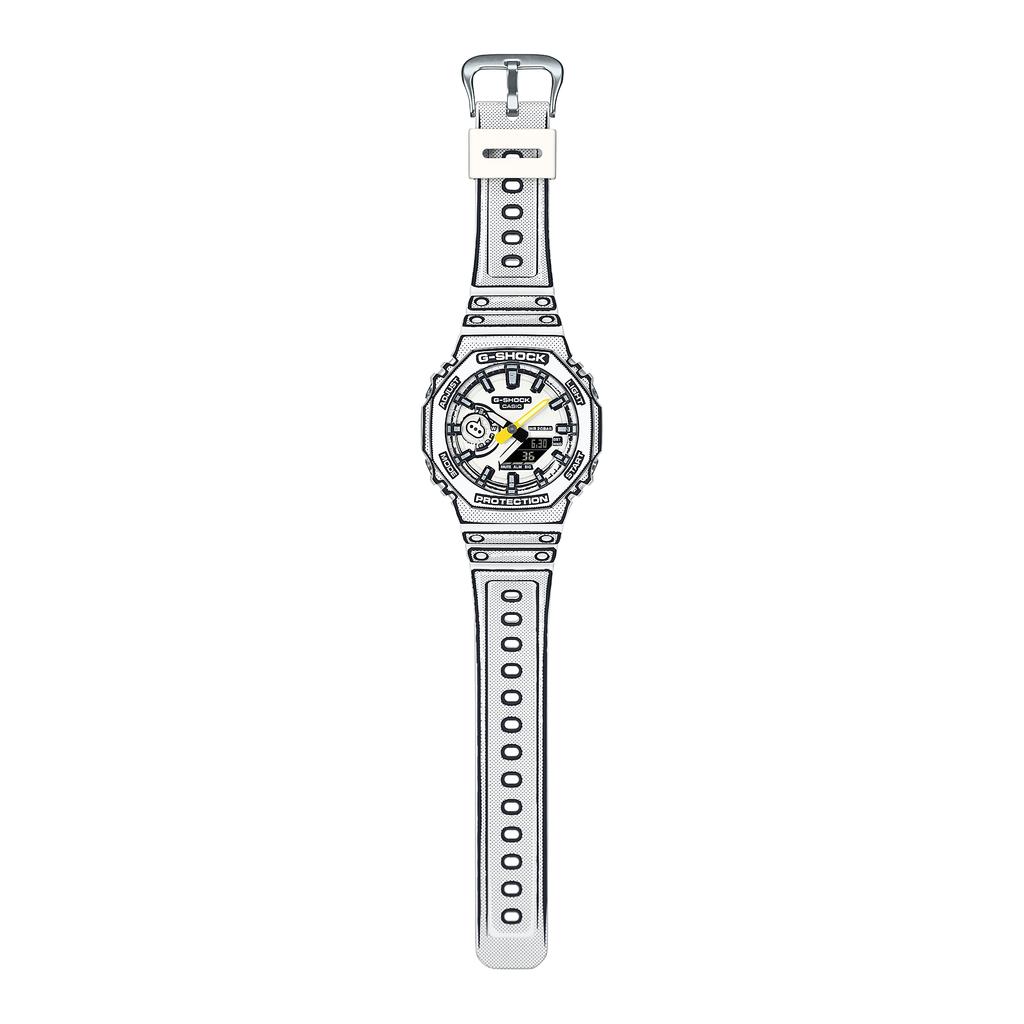 Casio Orologio da uomo G-SHOCK in resina, resistente all'acqua 200M, analogico, resistente agli urti, al quarzo, GA-2100MNG-7A