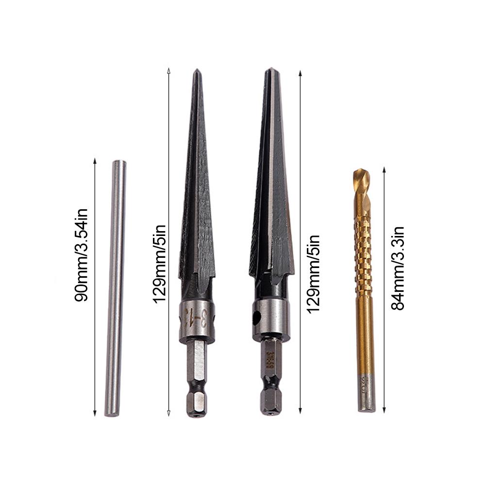 High Carbon Steel Chamfering Tool Handheld Deburring Cutter for Wood with Hex Shank Cone Bits Tool