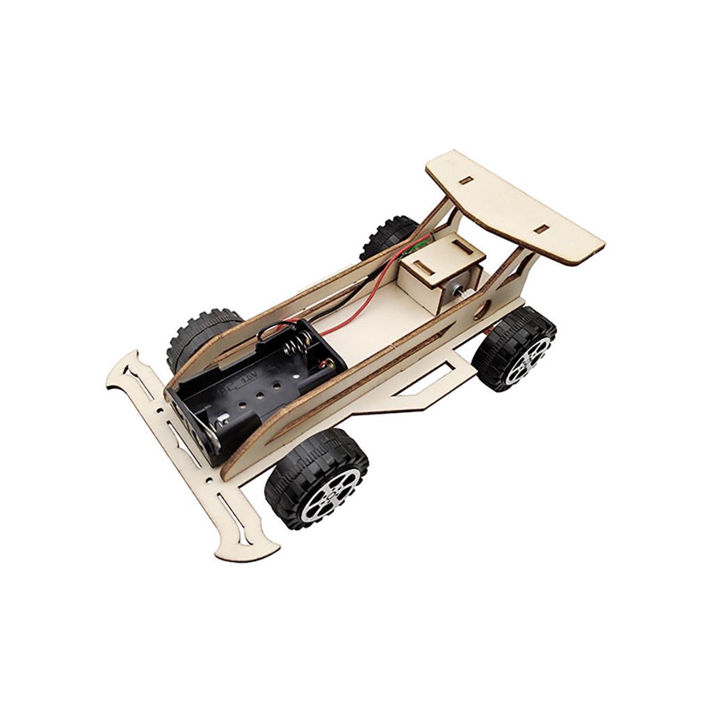 

(H0826)Деревянная сборка DIY гоночная модель автомобиля игрушка головоломка обучающие игрушки комплект для начинающих