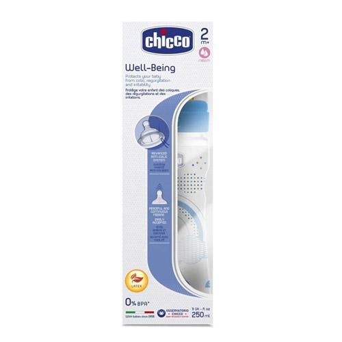 Chicco Chicco Well-Being Latex speneflaske 2 måneder+ 250mL (Gutt)