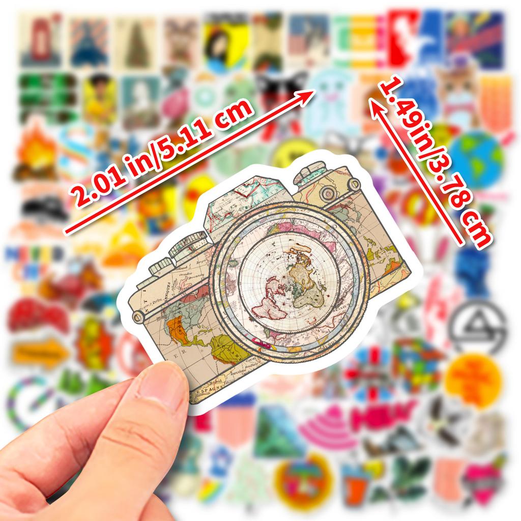 100 Small Size Mix And Match Cartoon Graffiti Stickers Suitcase Guitar Decorative Stickers
