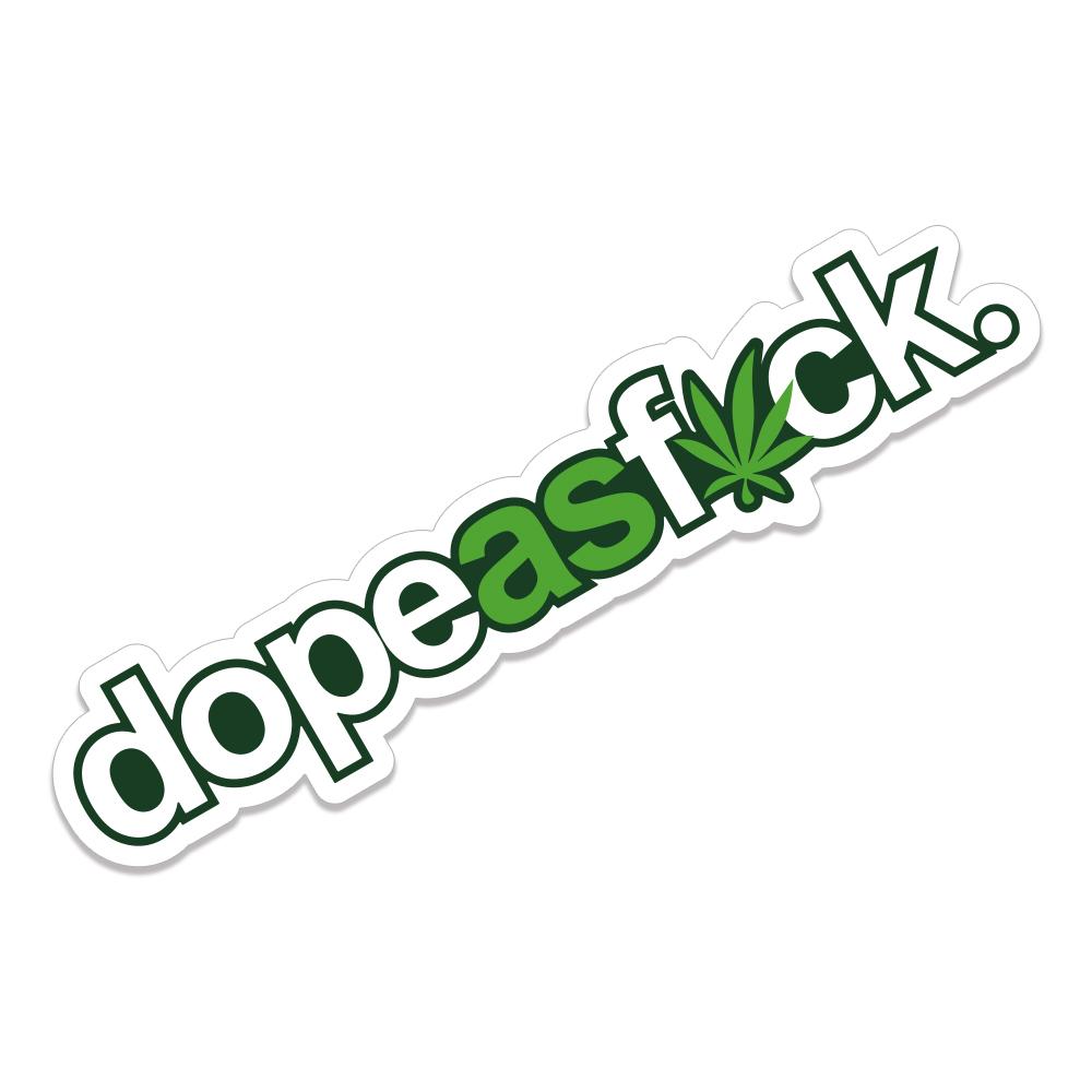 

20x4.5cm Dope As Fxck Car Funny Sticker Weed Style Car Window Body Wall Laptop Vinyl PVC Decor Decals Auto Tuning Accessories 1Pc