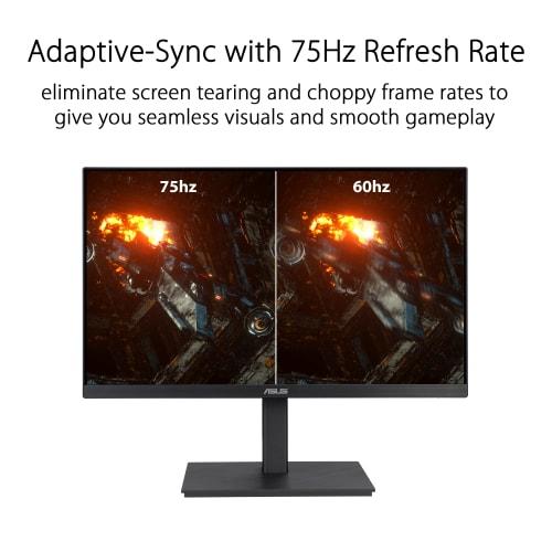 [.co.jp Exclusive] ASUS Monitor Eye Care VA24EQSB 23.8 inch / Full HD / 1920 x 1080 / IPS Frameless / 75Hz / Adaptive-Sync / Blue Light Reduction / Fl