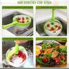2025 NEW Folding Salad Spinner with Collapsible Handle Fruit Vegetable Centrifuge Drainer Basket Space Saving Kitchen Tool