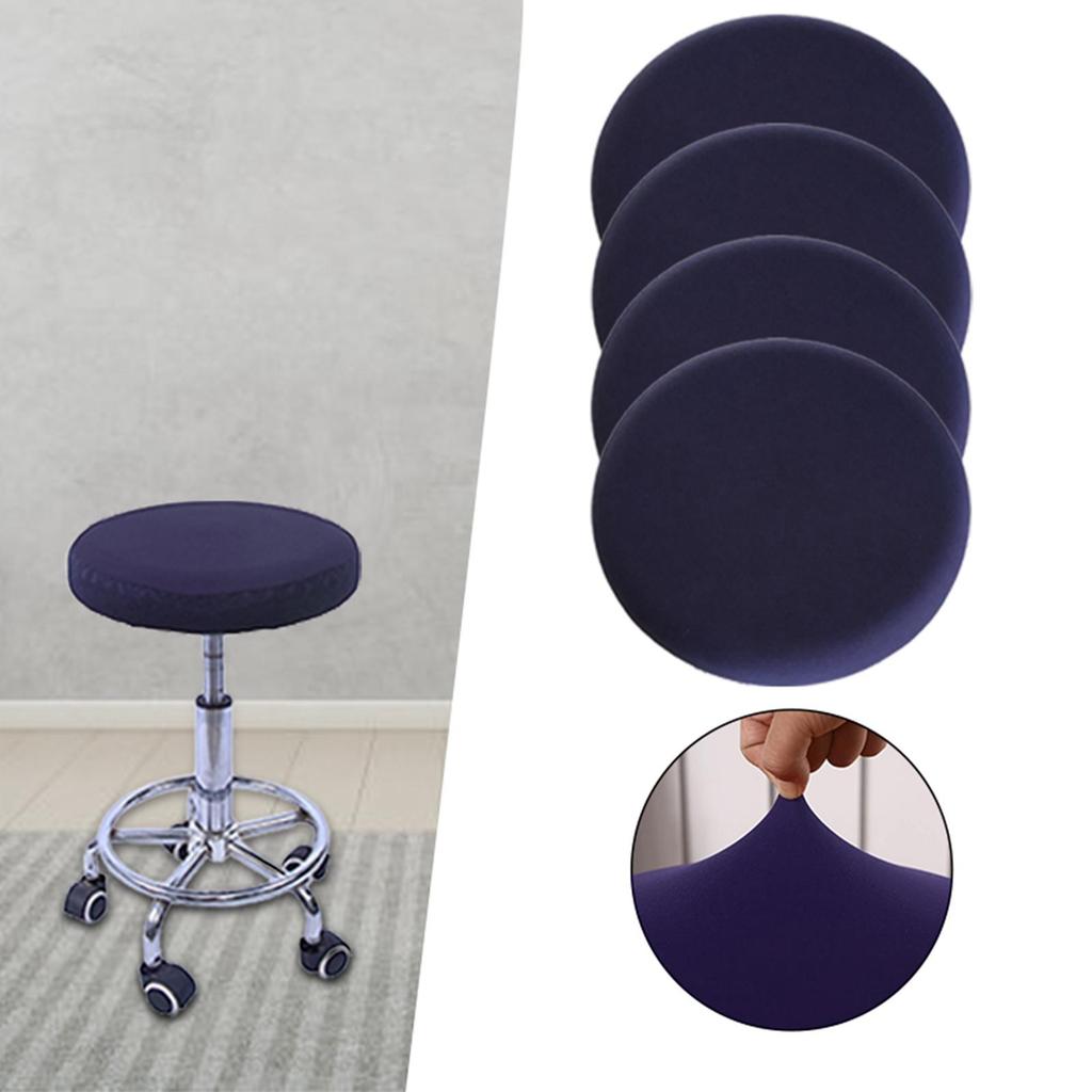 2Pcs Barstool Covers Round Washable Durable Soft Elastic Polyester Stool Slipcover Seat Covers for 12 Bar