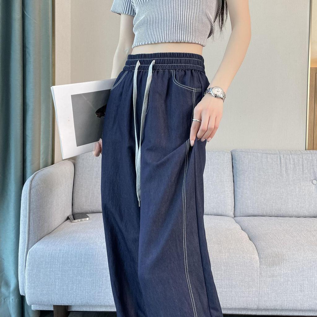 Women's Plus Size High Waist Wide Leg Denim Jeans