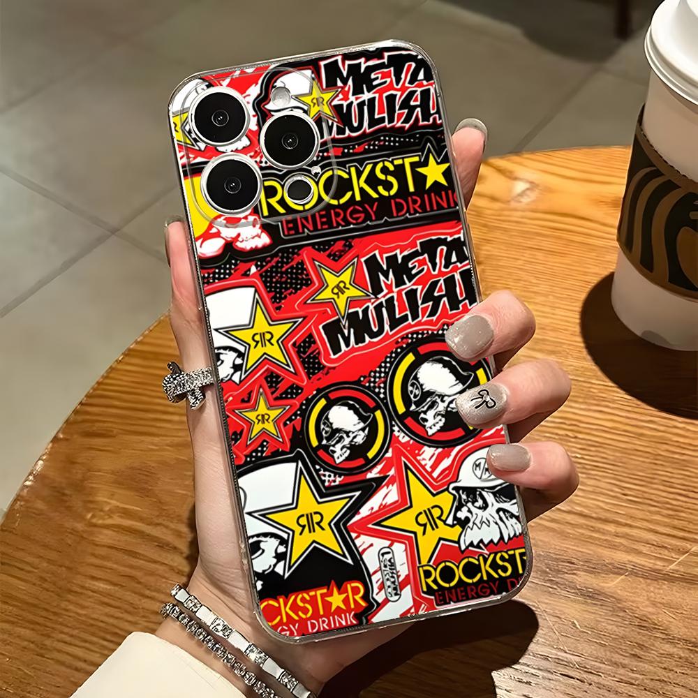 Motocross Metal Mulisha Phone Case For Iphone 15 Pro Max 14 16 Plus 12 11 13 Mini 7 8 X XR XS SE Transparent Back Cover