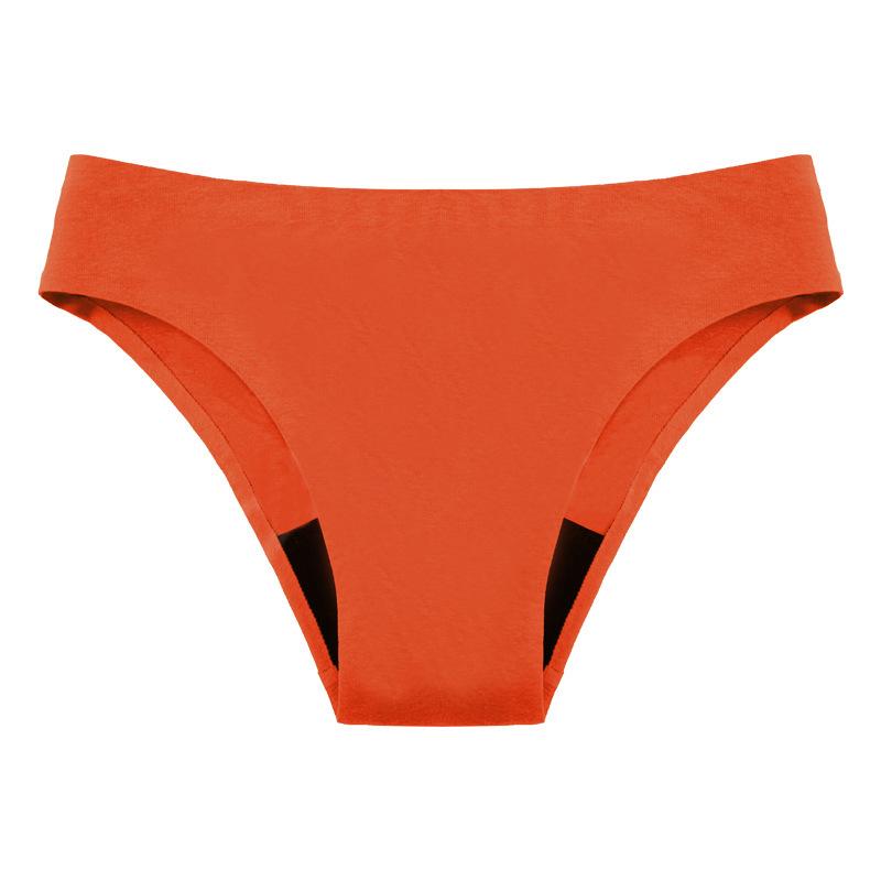 

Женское весенне-летнее бесследное физиологическое нижнее белье из ледяного шелка XS оранжевый