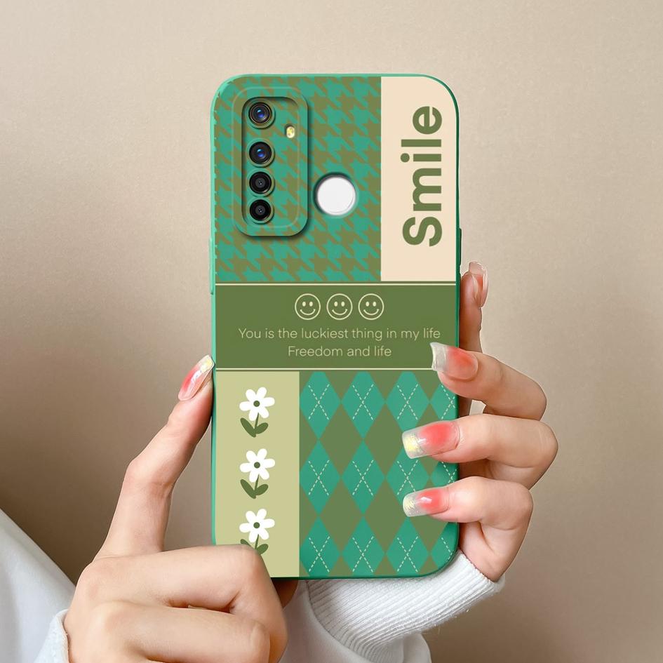 For Oppo Realme Q5i V13 X2 X7 V15 Q5 Q Q3 F29 A5 Q3i Pro Bumper Case Exquisite Check Pattern Liquid Silicone Dustproof Protective Cover For Oppo Shell