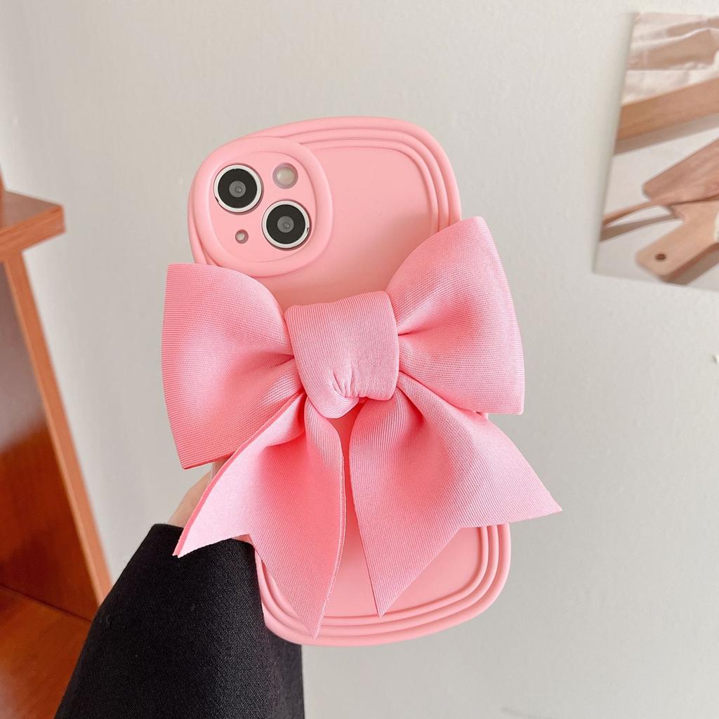 Princess on the run three-dimensional big bow, suitable for iPhone14/13Pro max Apple 12 mobile phone case 15/16