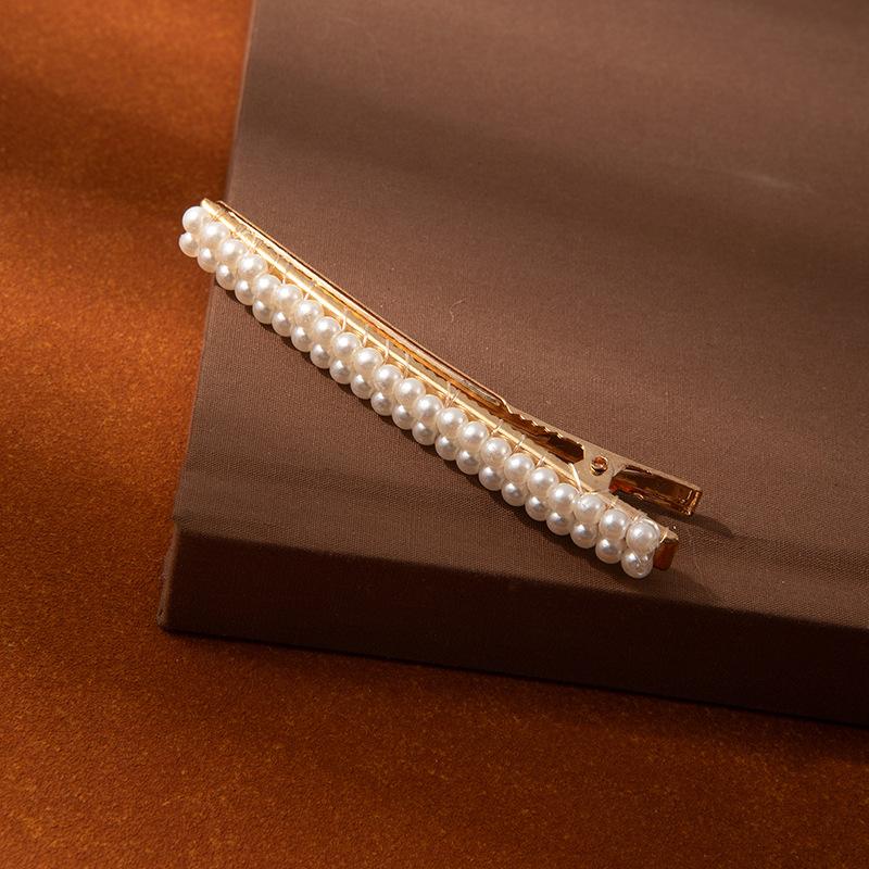 Pearl Word Clip Women'S Temperament Bangs Forehead Broken Hair Edge Clip High Sense Simple Bb Clip
