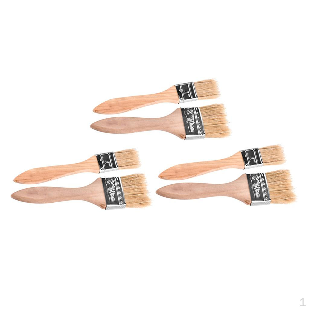 

6 шт. Кондитерские кисти Деревянная ручка - устойчивая кисть для барбекю